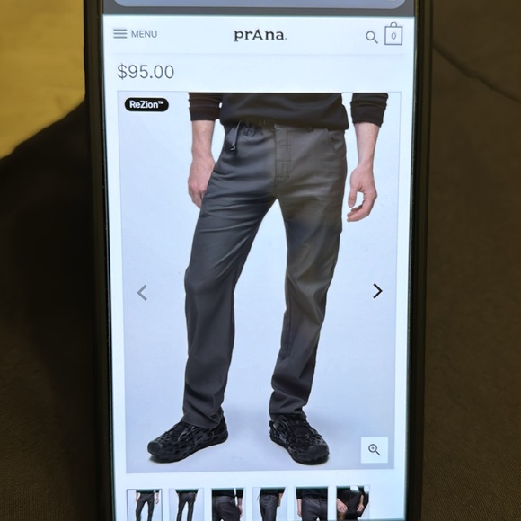 PrAna stretch Zion pant - Men’s size 40 color: Dark Iron - Picture 5 of 5